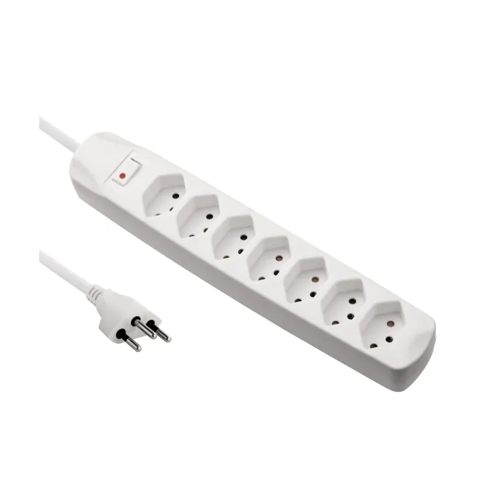 FURBER.power Bloc multiprises 7x T13 avec interrupteur, blanc