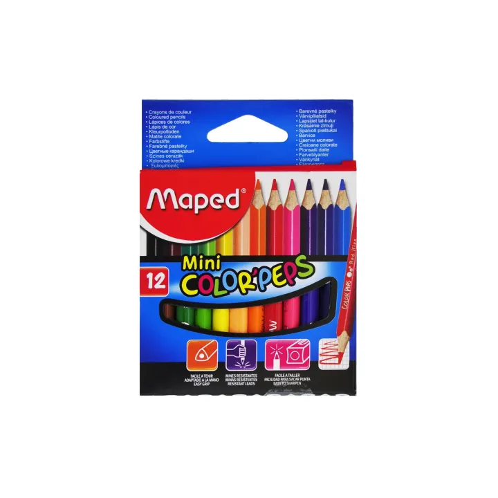 maped Crayons de couleur Color Peps Mini 12 pièces