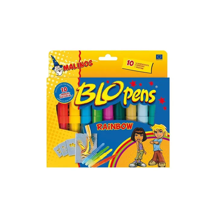 Malinos Crayon aérographe Blopens Rainbow 10 pièces