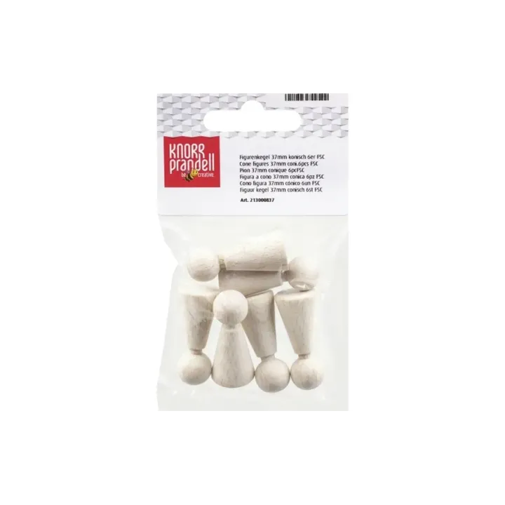 Knorr Prandell Petites pièces en bois 3.7 cm 6 pièces