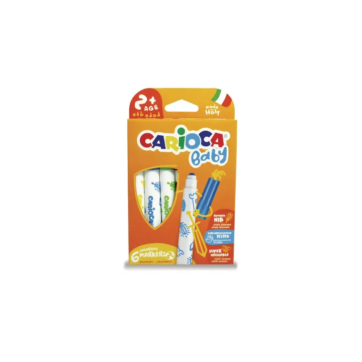 Carioca Crayon feutre Baby 2+ 6 pièces, multicolores