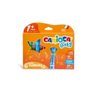 Carioca Feutres de coloriage Baby Teddy 1+ 6 pièces, multicolores