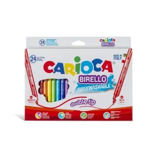 Carioca Feutres de coloriage Birello double face, 24 pièces