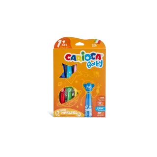 Carioca Feutres de coloriage Baby Teddy 1+ 12 pièces, multicolores