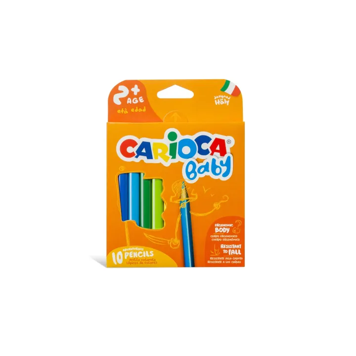 Carioca Crayons de couleur Bébé 10 pièces, Multicolore