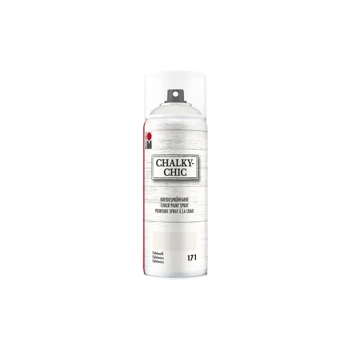 Marabu Peinture spray à la craie Chalky-Chic 400 ml, Blanc