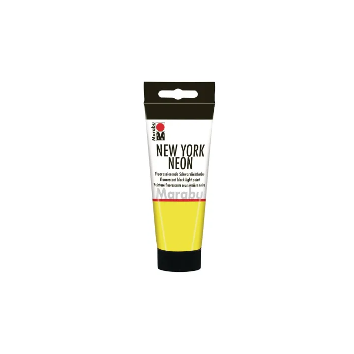 Marabu Peinture fluorescente sous lumière noire New York Neon 100 ml, Jaune