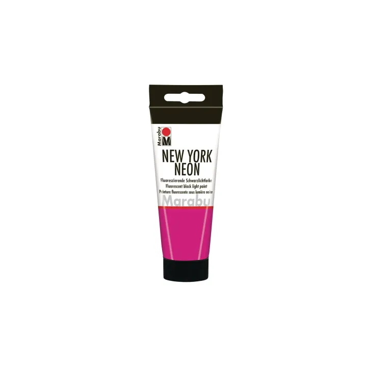 Marabu Peinture fluorescente sous lumière noire New York Neon 100 ml, Rose