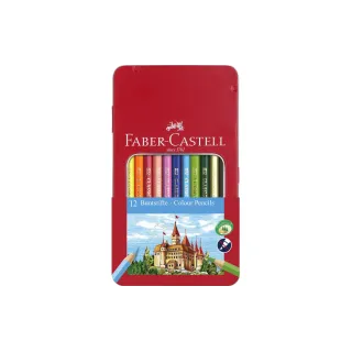 Faber-Castell Crayons de couleur Hexagonal Étui métallique de 12 pièces