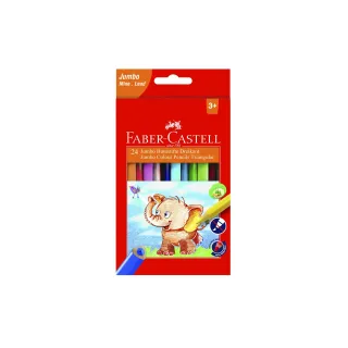 Faber-Castell Crayons de couleur Jumbo Étui métallique de 24 pièces