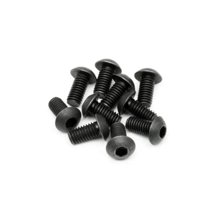 HPI Vis à tête cylindrique plate M3x6mm 10 pièces