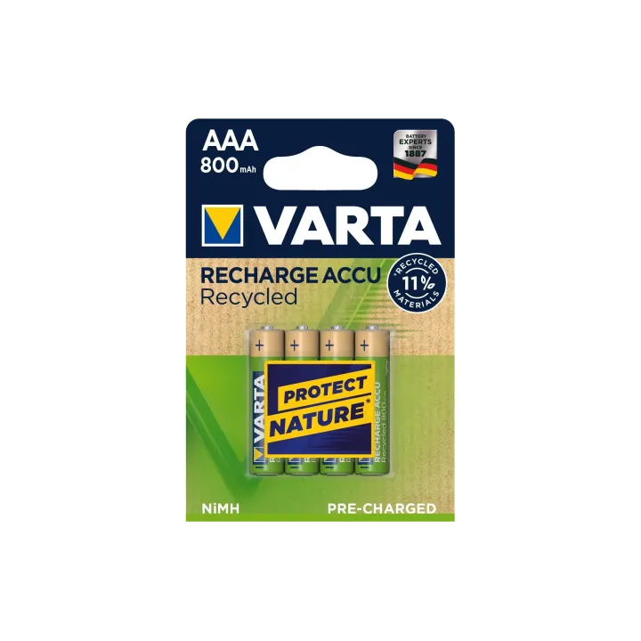 Varta Batterie Rechage Accu Recycled AAA 800 mAh 800 mAh