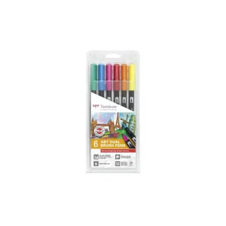 Tombow Feutres de coloriage Dual 6 couleurs