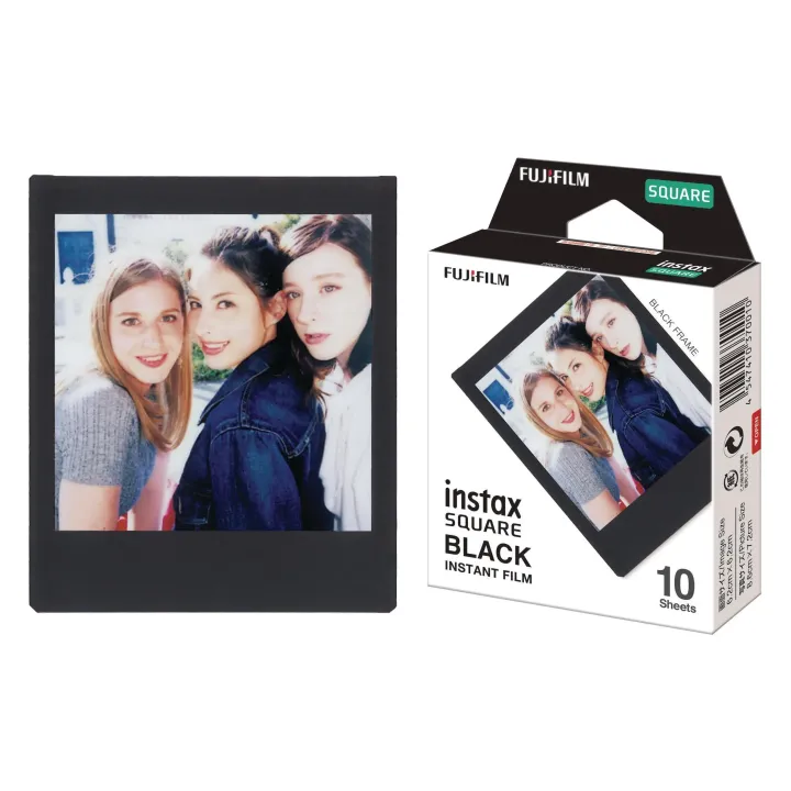 Fujifilm Film instantané Instax Square 10 feuilles, noir