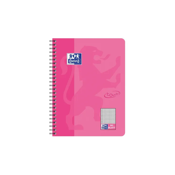 Oxford Carnet de notes Bloc-notes Touch College, B5, damier, rose