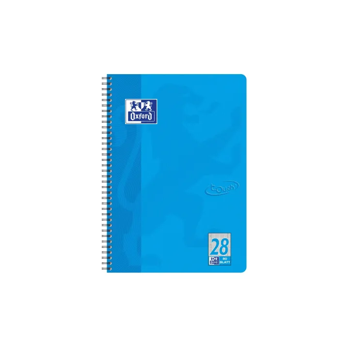 Oxford Carnet de notes Cahier Touch college, A4, quadrillé, bleu marine