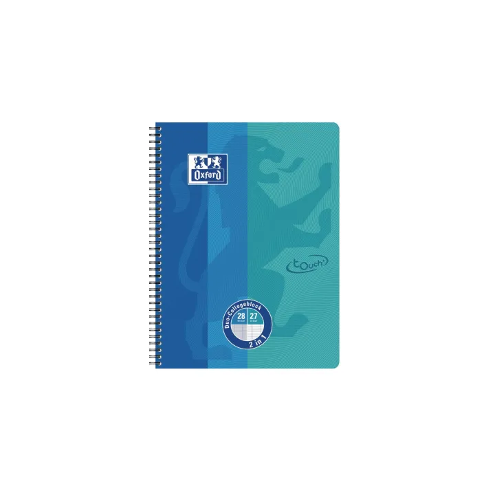 Oxford Carnet de notes Touch College Pad Duo, A4, quadrillé, bleu marine