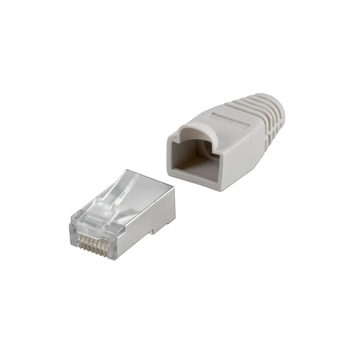 Wirewin Connecteur RJ45 Cat.6 100 pièces, blindé, gris