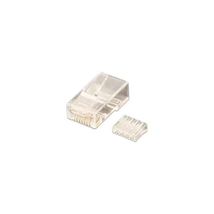 Wirewin Connecteur RJ45 Cat.6 100 pièces, non blindées, aide à linsertion