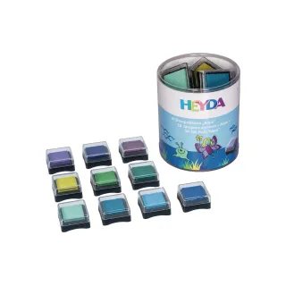 Heyda Tampon encreur Set Aqua Multicolore, 10 pièces