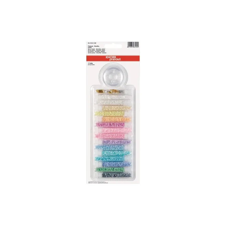 Knorr Prandell Perles en plastique Rocailles  17 pièces, pastel