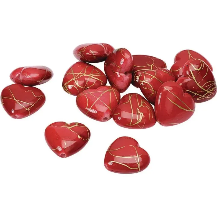 Knorr Prandell Décoration à éparpiller 1.5 cm Coeur, rouge, 24 pièces