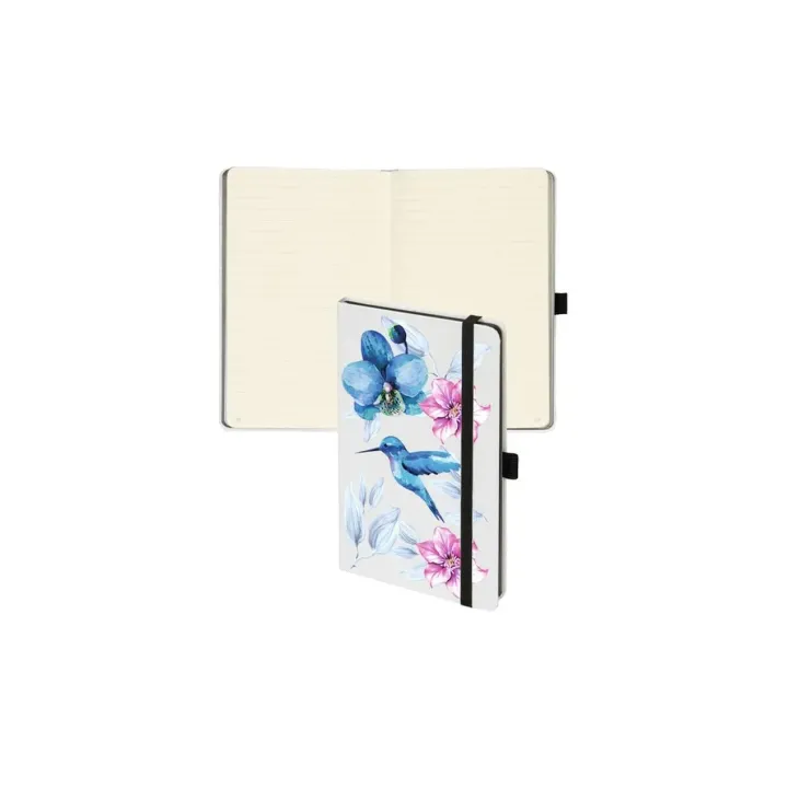 Biella Carnet de notes Compagnon White Trend Bird 12,5 x 19,5 cm, doublé