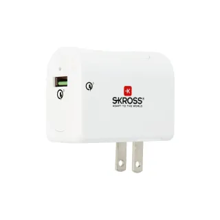 SKROSS Chargeur mural USB US QC3.0 USB-A, 18 W, Blanc