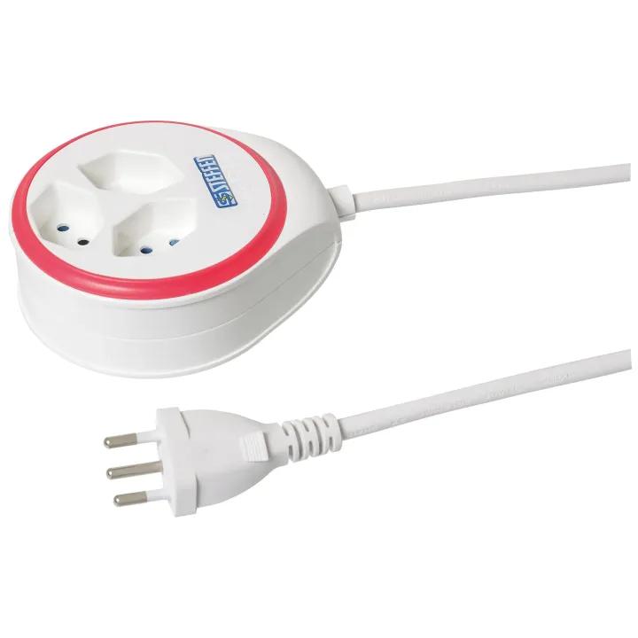 STEFFEN Bloc multiprises STEBA DISC 3 T13 Blanc - Rouge