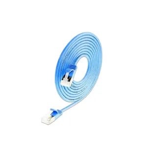 SLIM Câble patch slim RJ-45 - RJ-45, Cat 6A, U-FTP, 0.1 m, Bleu