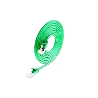 SLIM Câble patch slim  Cat 6A, U-FTP, 0.1 m, Vert