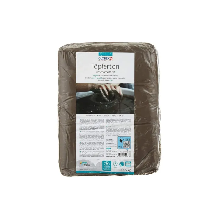 Glorex Argile de potier 5 kg Noir