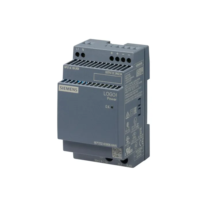 Siemens Blocs d’alimentation pour rail DIN  60 W, 24 V