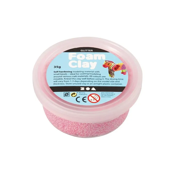 Creativ Company Matière à modeler Foam Clay 35 g Rose scintillant