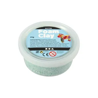 Creativ Company Matière à modeler Foam Clay 35 g Paillettes Vert clair