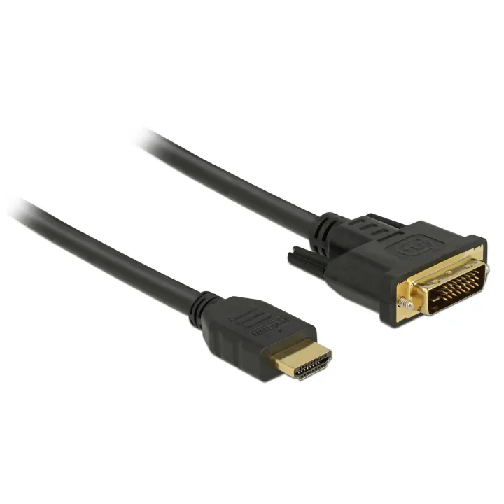 Delock Câble HDMI – DVI, 5 m, bidirectionnel