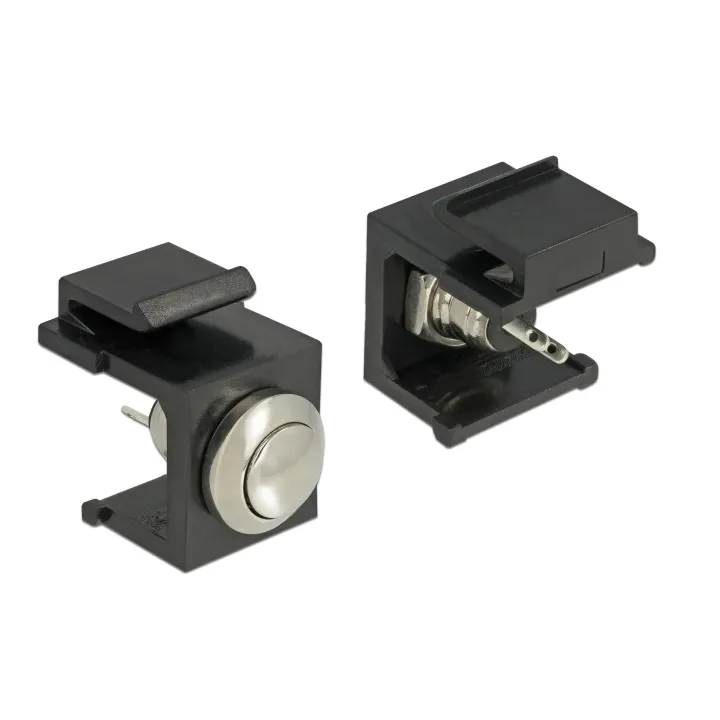 Delock Module Keystone Bouton-poussoir Noir