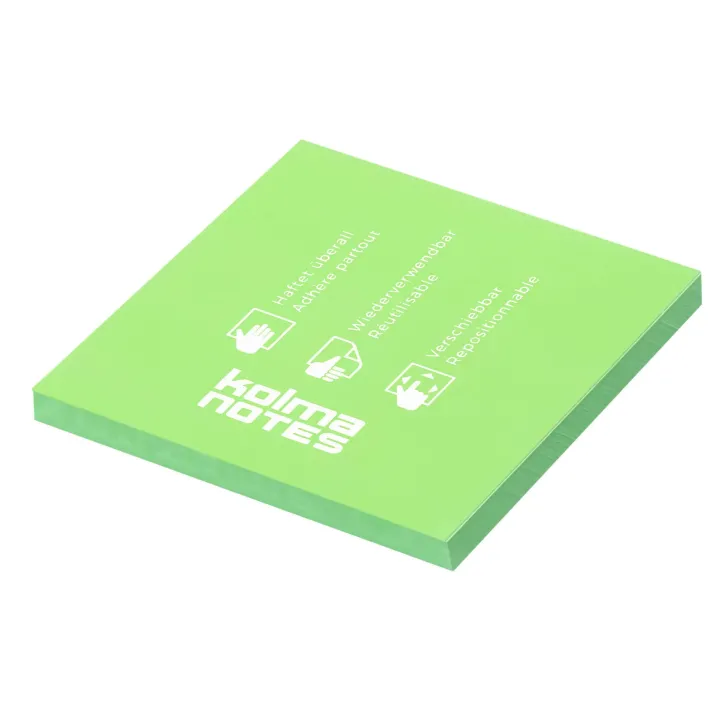 Kolma Fiche de bloc-notes NOTES 76 x 76 mm Vert clair, 100 feuilles