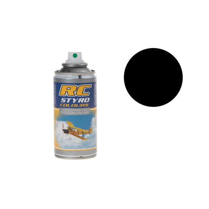 Ghiant Aérosol pour plastique RC STYRO Noir 610 150 ml