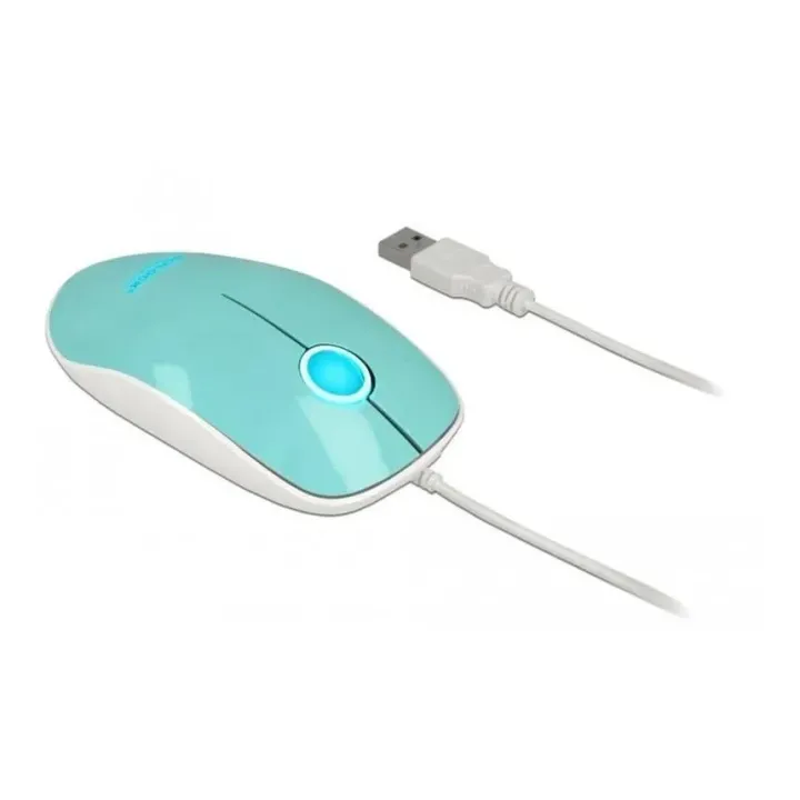 Delock Souris 12538 USB-Typ-A LED  turquoise