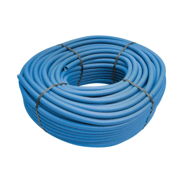 STEFFEN Tube d’installation M25 10 m Bleu, avec fil dalimentation