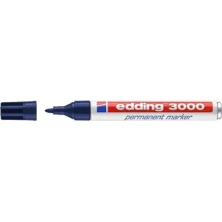 edding Marqueur indélébile 3000 bleu foncé