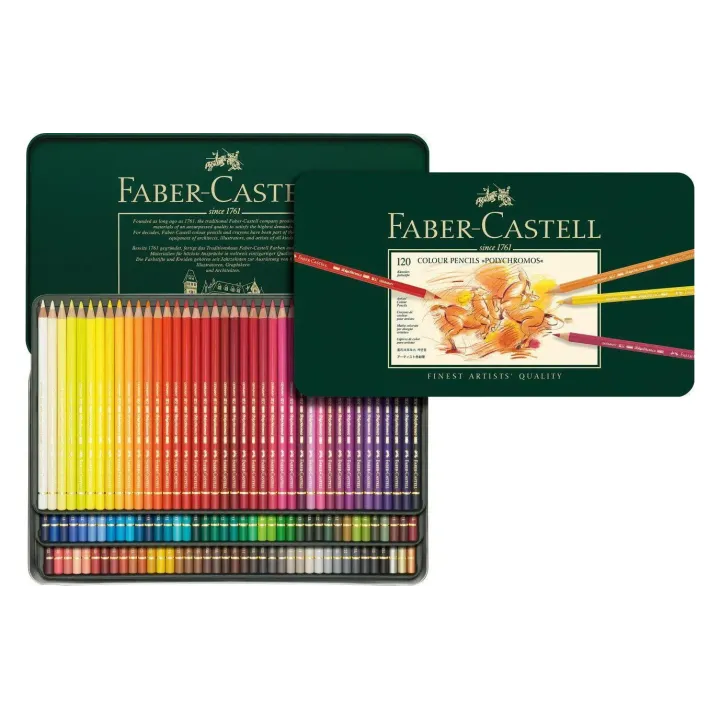 Faber-Castell Crayons de couleur Polychromos Étui métallique de 120