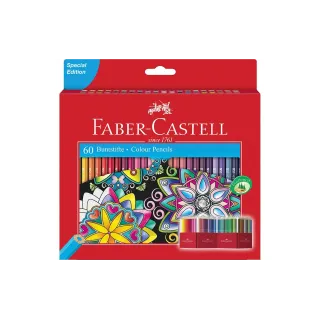 Faber-Castell Crayons de couleur Classic Colours Étui en carton de 60 pièces