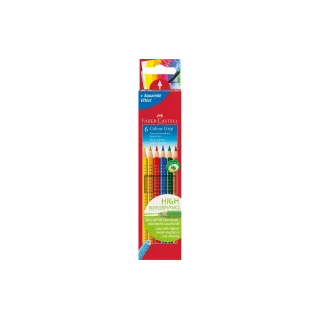 Faber-Castell Crayons de couleur Colour Grip Étui en carton de 6 pièces