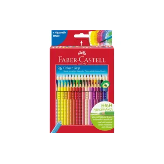 Faber-Castell Crayons de couleur Colour Grip Étui en carton de 36 pièces