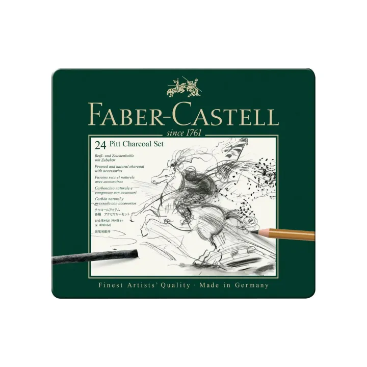 Faber-Castell Crayon graphite Faber-Castell PITT Étui métallique de 24 pièces