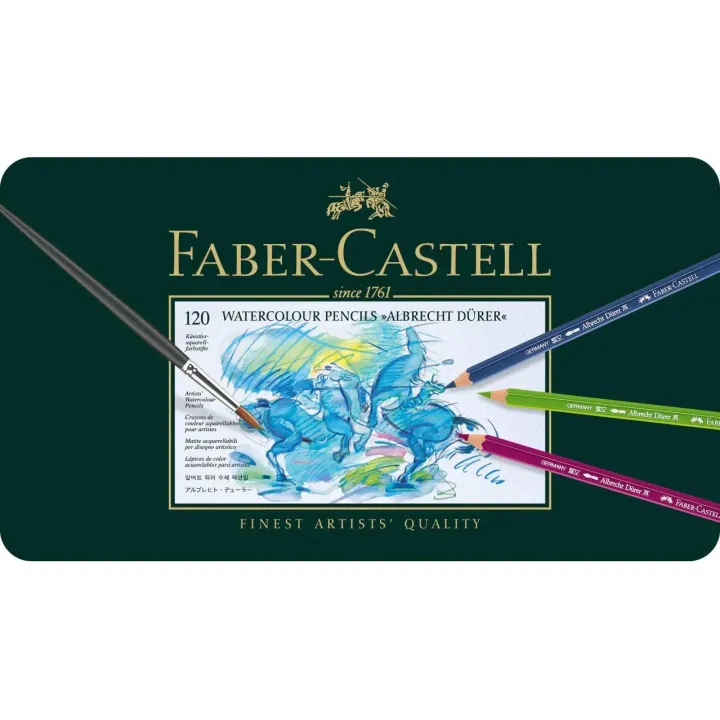 Faber-Castell Crayons de couleur Albrecht Dürer Étui métallique de 120