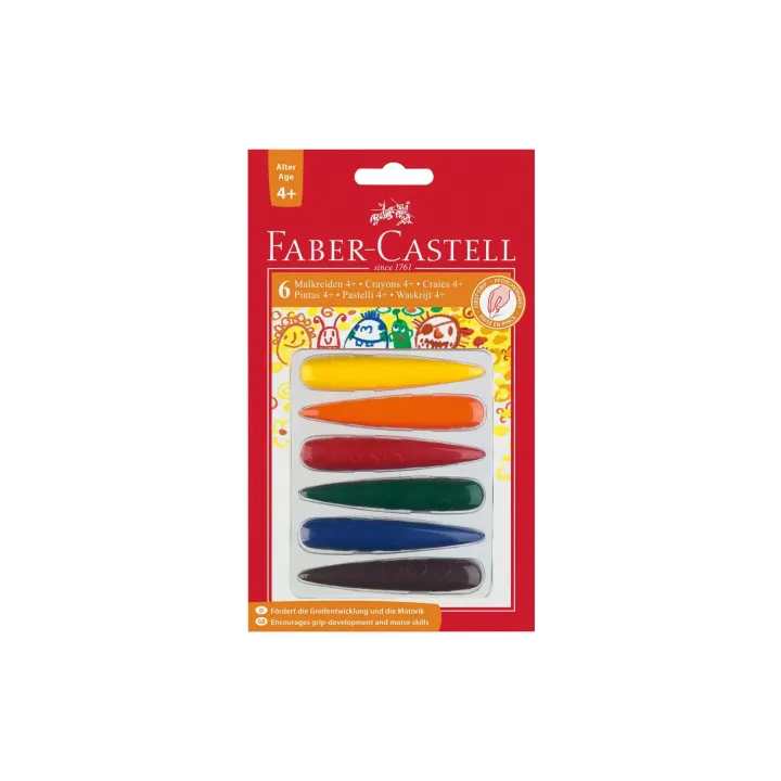 Faber-Castell Crayon gras de couleur Fingers 6 pièces