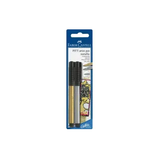 Faber-Castell Crayon feutre Pitt Artist Pen or, argent